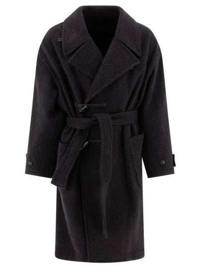 Alpaca Wool Duffel Coat Black - LEMAIRE - BALAAN 2