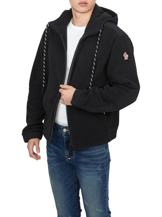 Grenoble Zip Up Hoodie Black - MONCLER - BALAAN 6