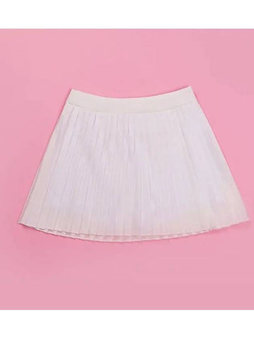 Pleated Shiny Skirt White - ROSIYA - BALAAN 1