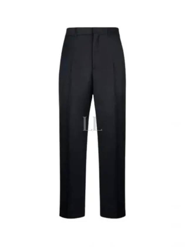 Wool Mohair Silk Twill Slacks Black - DIOR - BALAAN 2