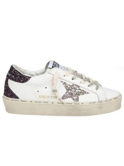 Hi Star Glitter Tab Low Top Sneakers White - GOLDEN GOOSE - BALAAN 2