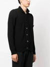 Lambswool Knit Cardigan Black - STONE ISLAND - BALAAN 4