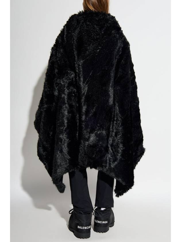 Balenciaga Faux Fur Cape From The Skiwear Collection, Women's, Black - BALENCIAGA - BALAAN 4