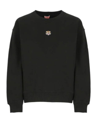 Lucky Tiger Embroidery Crew Neck Sweatshirt Black - KENZO - BALAAN 2