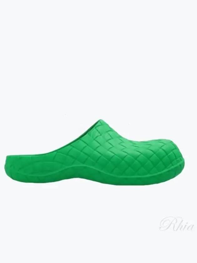 Intrecciato Rubber Slippers Green - BOTTEGA VENETA - BALAAN 2