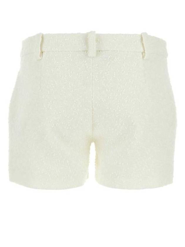 Bouclé Mini Shorts White - AMI - BALAAN 3