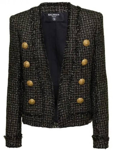 Gold button roux tweed jacket - BALMAIN - BALAAN 1