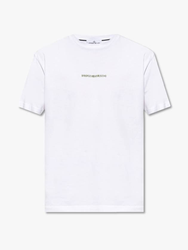 Micro Graphics One Print Short Sleeve T Shirt White - STONE ISLAND - BALAAN 2