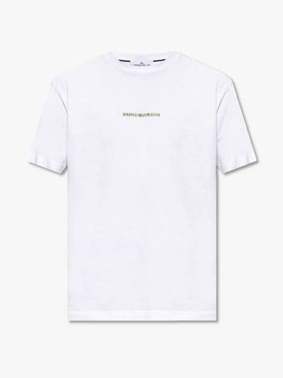 Micro Graphics One Print Short Sleeve T Shirt White - STONE ISLAND - BALAAN 2