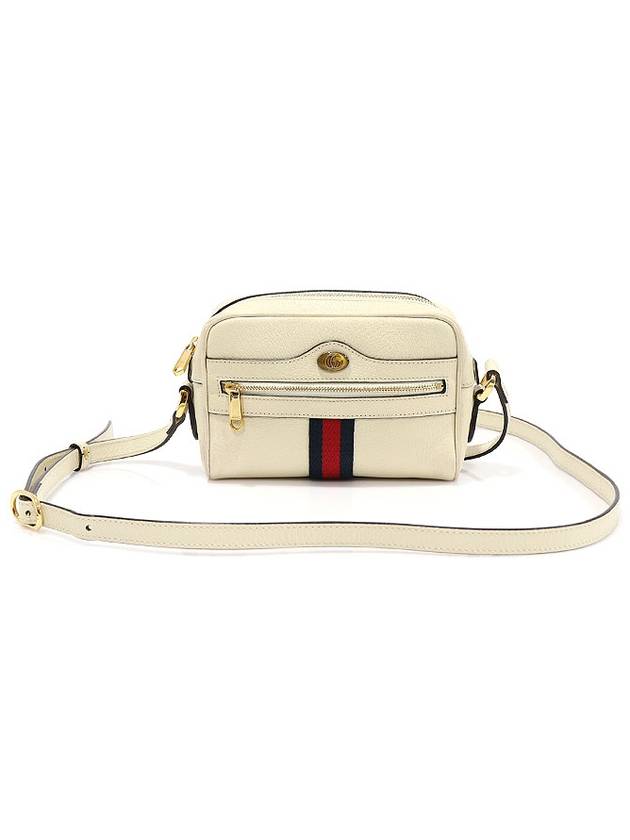 719885 White leather enamel GG logo WEB Ophidia mini cross bag - GUCCI - BALAAN 1