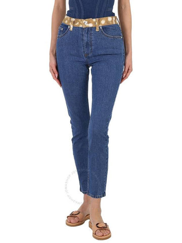 Burberry Blue Bambi Waisted High-rise Skinny Jeans, Waist Size 24" - BURBERRY - BALAAN 1