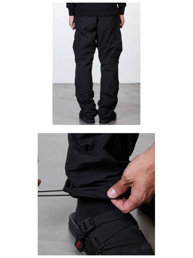 Lens Wappen Nylon Cargo Straight Pants Black - CP COMPANY - BALAAN 6