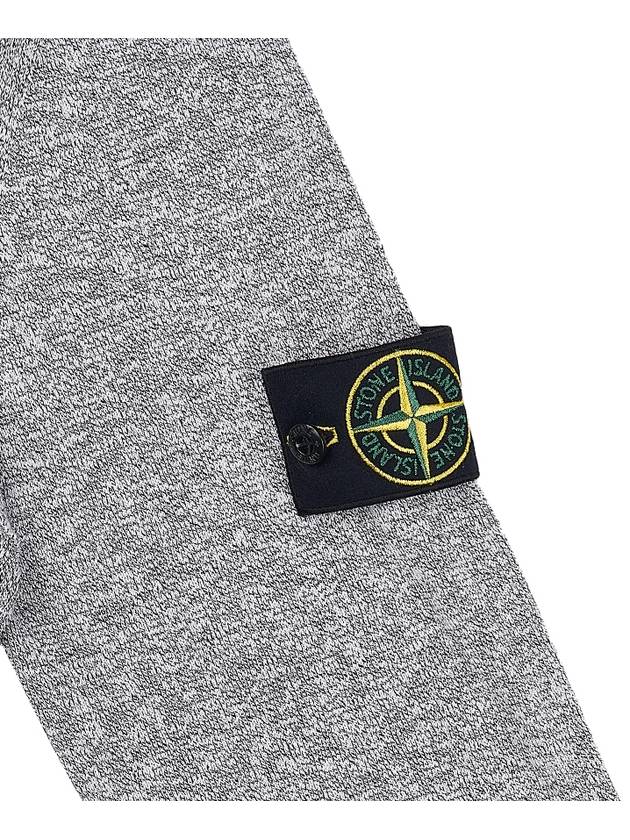 Logo Patch Crew Neck Cotton Nylon Knit Top Heather Grey - STONE ISLAND - BALAAN 7