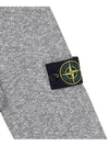 Logo Patch Crew Neck Cotton Nylon Knit Top Heather Grey - STONE ISLAND - BALAAN 6