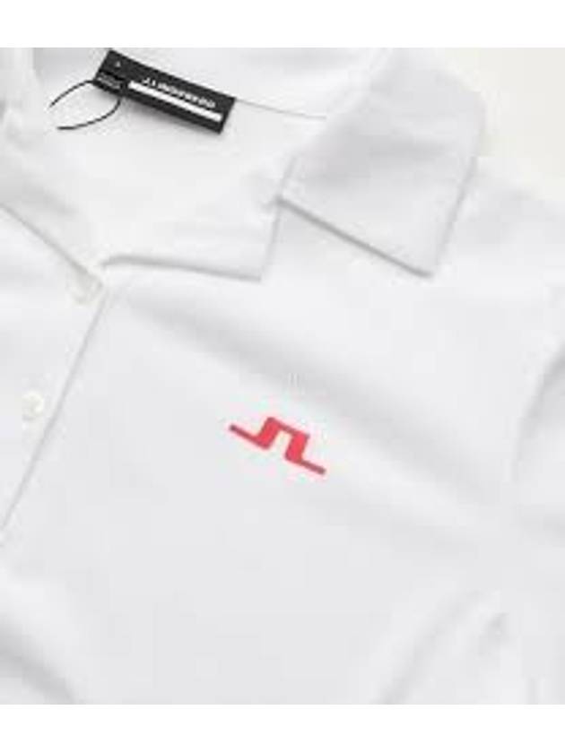 Women's Solange Short Sleeve Polo Shirt White - J.LINDEBERG - BALAAN 4