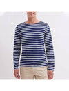 Minquiers Modern Stripe Long Sleeve T-Shirt Navy - SAINT JAMES - BALAAN 3