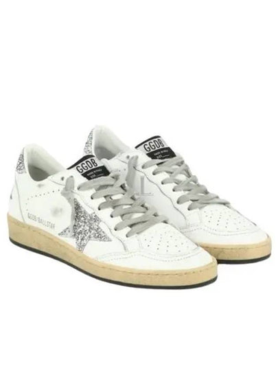 Ball Star Heel Tab Low Sneakers White Silver - GOLDEN GOOSE - BALAAN 2