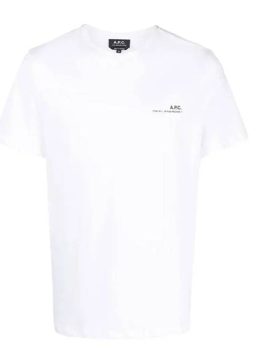 Men's Item Logo Cotton Short Sleeve T-Shirt White - A.P.C. - BALAAN