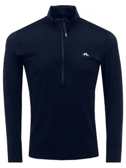 Luke Half Zip Up Mid Long Sleeve T-Shirt Navy - J.LINDEBERG - BALAAN 2