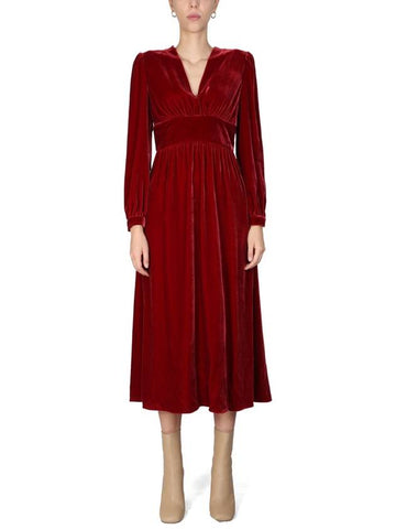 PANNE Velvet Dress 041061330117 B0040189992 - MOSCHINO - BALAAN 1