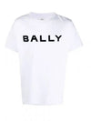 FW 23 24 T shirt logo floccato MJE03MCO018U001 - BALLY - BALAAN 2