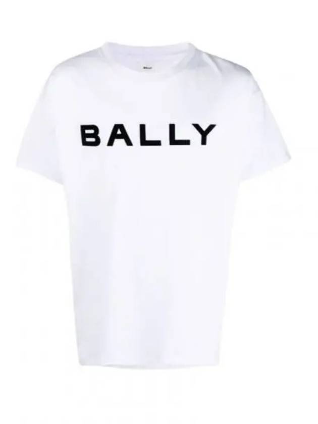 FW 23 24 T shirt logo floccato MJE03MCO018U001 - BALLY - BALAAN 2