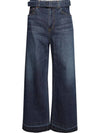 Belted Wide Jeans Dark Blue - SACAI - BALAAN 1