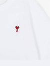 Small Heart Logo Boxy Fit Short Sleeve T-Shirt White - AMI - BALAAN 7