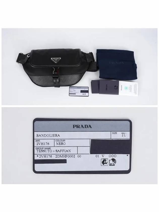 Triangle Logo Re-Nylon Cross Bag Black - PRADA - BALAAN 7