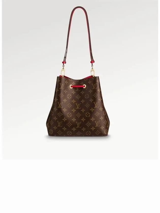 Monogram Neonoe Bucket Bag Brown Red - LOUIS VUITTON - BALAAN 7