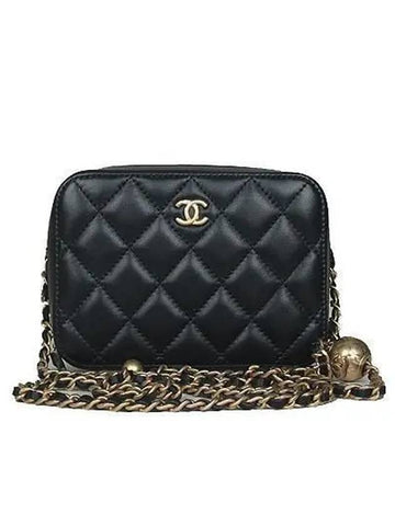 AP2463 Black Lambskin Gold Ball Mini Camera Cross Bag - CHANEL - BALAAN 1