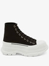 Tread Slick High Top Sneakers Black White - ALEXANDER MCQUEEN - BALAAN 2