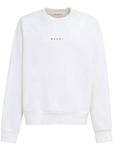 Mini Logo Organic Cotton Sweatshirt White - MARNI - BALAAN 1