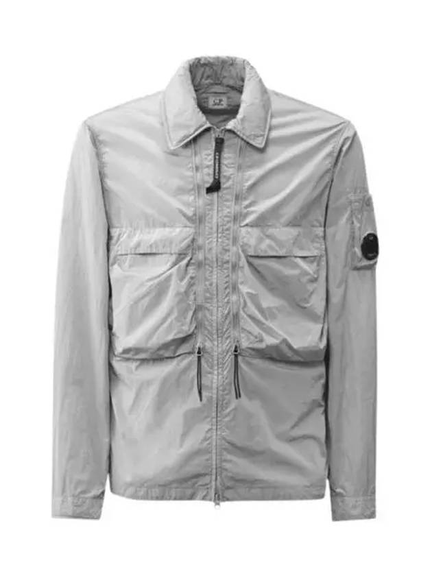 Chrome-R Hooded Over Long Sleeve Shirt Grey - CP COMPANY - BALAAN 2