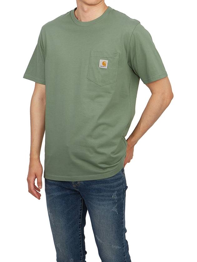 Pocket Short Sleeve T-Shirt Park Green - CARHARTT WIP - BALAAN 5