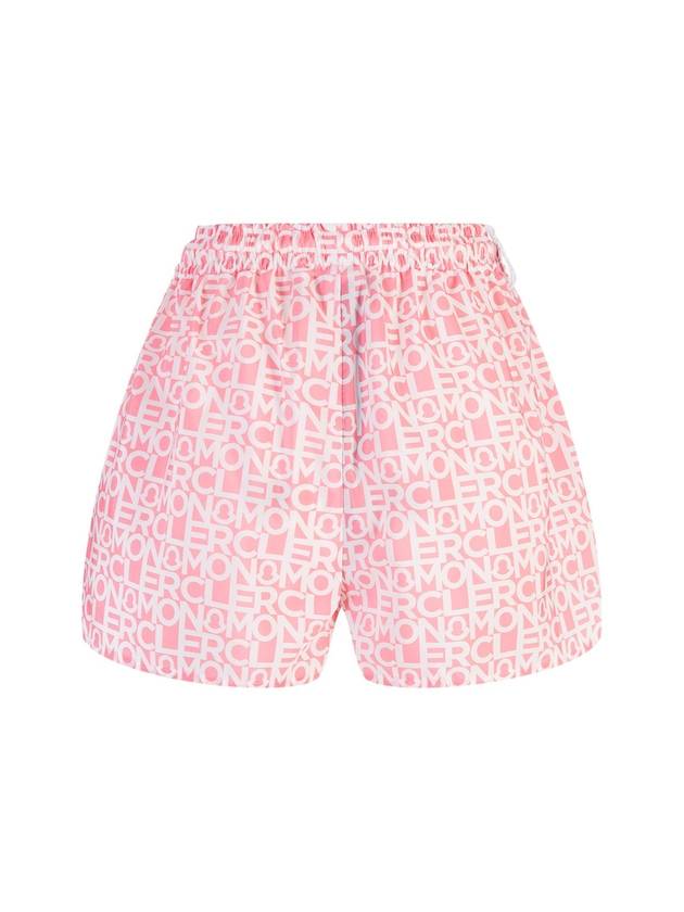 logo print shorts pink - MONCLER - BALAAN.