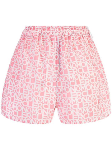 logo print shorts pink - MONCLER - BALAAN.