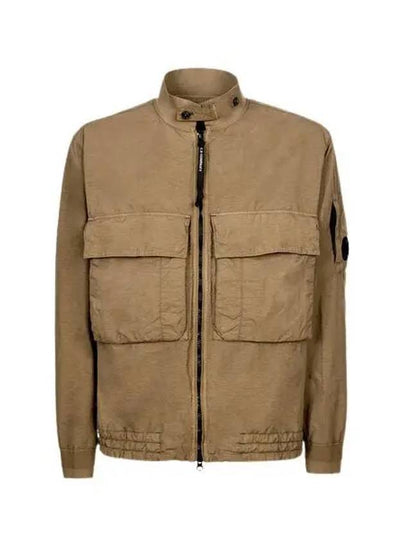 Flat Nylon Zip-Up Jacket Brown - CP COMPANY - BALAAN 2