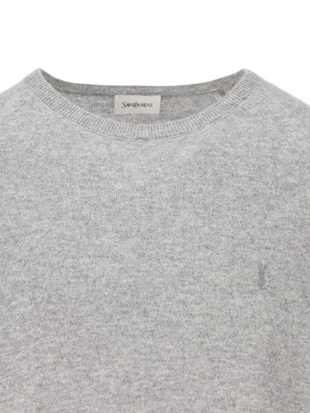 Saint Laurent  Sweaters Grey - SAINT LAURENT - BALAAN 3