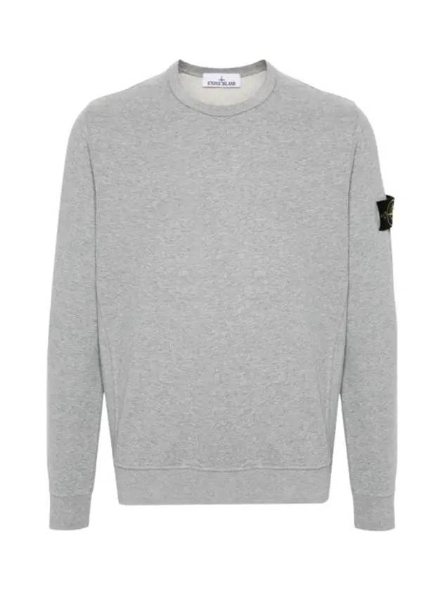 Wappen Patch Crew Neck Cotton Sweatshirt Grey - STONE ISLAND - BALAAN 4