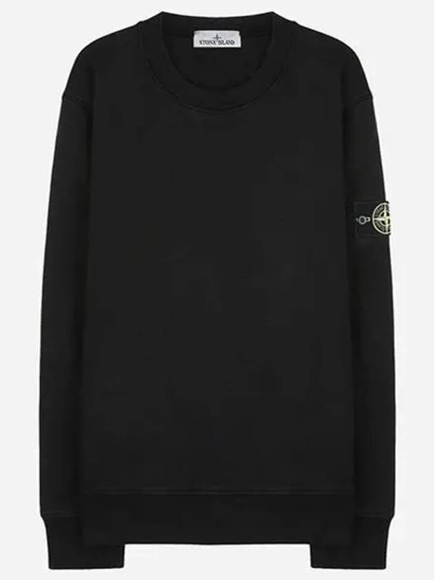 Compass Patch Cotton Sweatshirt Black - STONE ISLAND - BALAAN 2