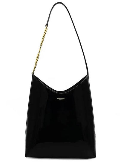 Rendez-Vous Patent Leather Shoulder Bag Black - SAINT LAURENT - BALAAN 2