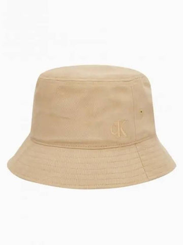 Jeans Embroidered Logo Bucket Hat Camel - CALVIN KLEIN - BALAAN 1