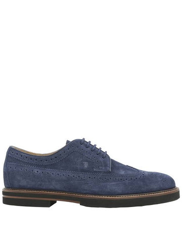 Tods Men's Galaxy Suede Brogue Lace-up Shoes, Brand Size 6 ( US Size 7 ) - TOD'S - BALAAN 1