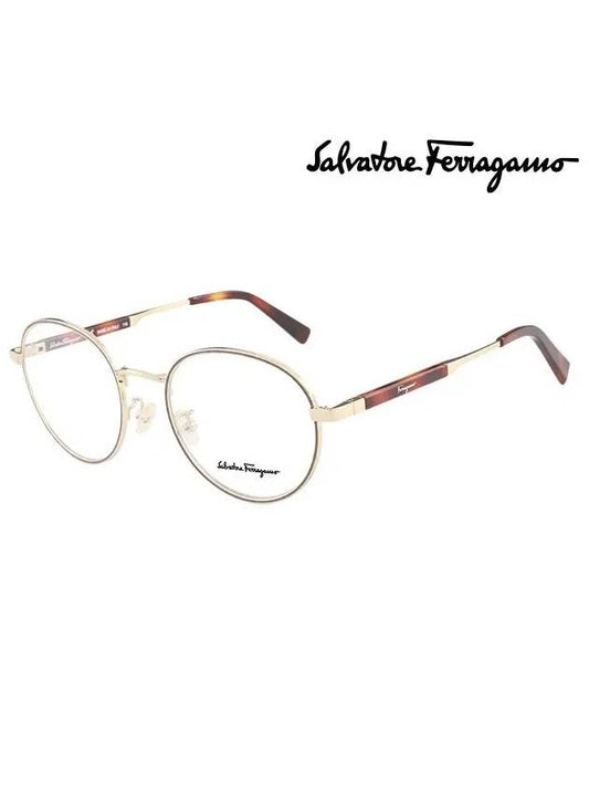 Ferragamo Glasses Frame SF2181K 200 Round Metal Men Women - SALVATORE FERRAGAMO - BALAAN 1