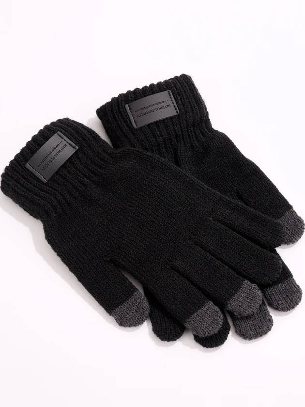 SMART TOUCH KNIT gloves black - NATIONAL PUBLICITY - BALAAN 4