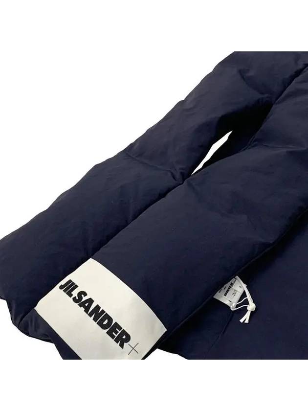 Logo Quilting Padding Down Muffler Navy - JIL SANDER - BALAAN 4