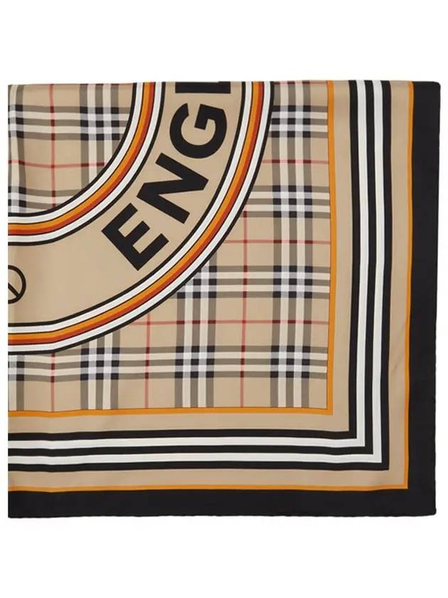 Montage Print Silk Small Square Scarf Archive Beige - BURBERRY - BALAAN 4