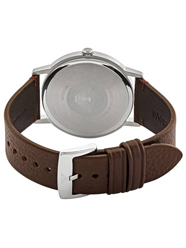 Mate Quartz Leather Watch Brown - EMPORIO ARMANI - BALAAN.