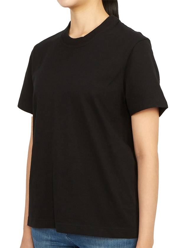 Crew Neck Cotton Short Sleeve T-Shirt Black - BOTTEGA VENETA - BALAAN 3